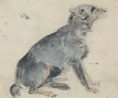 Studie av en hund av David Cox