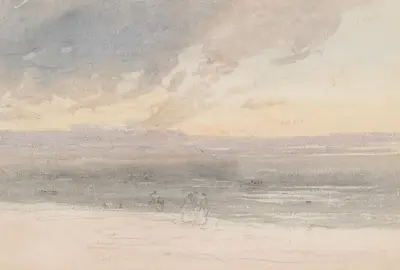 Sunset From The Shore av David Cox