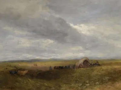 Resande i ett landskap av David Cox