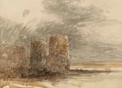Utsikt över Flint Castle av David Cox