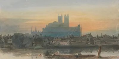 Westminster from Lambeth av David Cox
