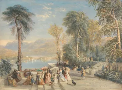 Windermere During the Regatta av David Cox