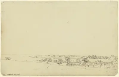 Widok na jezioro Wrechener See, Caspar David Friedrich