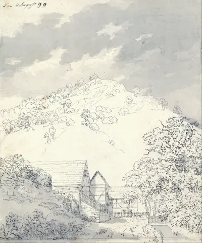 Statky na svahu, Caspar David Friedrich