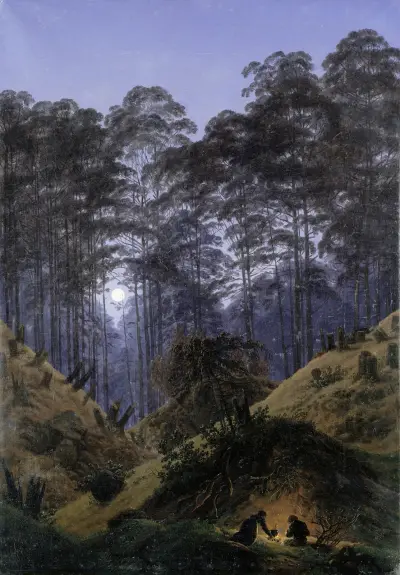 V lese při měsíčním svitu, Caspar David Friedrich