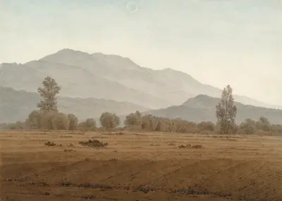 Neumond über dem Riesengebirge av Caspar David Friedrich