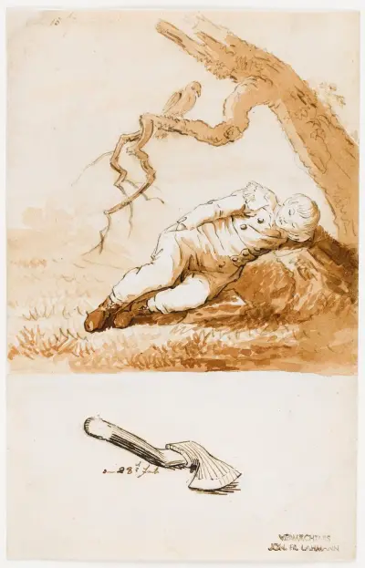 Śpiący chłopiec, Caspar David Friedrich