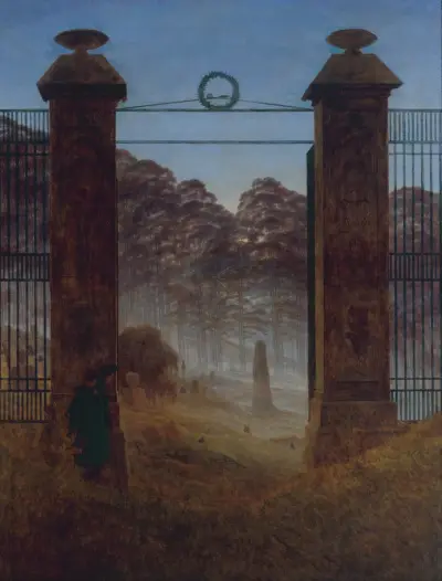 The Cemetery av Caspar David Friedrich