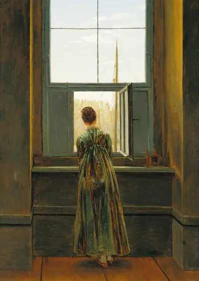 Žena u okna, Caspar David Friedrich