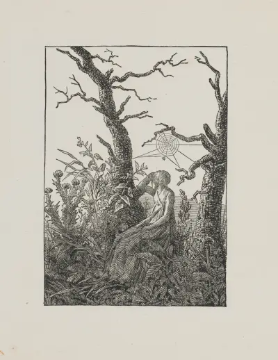 Kobieta z pajęczyną, Caspar David Friedrich