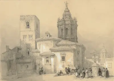 Utsikt över Santa Catalina, Sevilla, Spanien av David Roberts