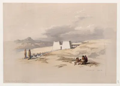 Infart till Wadi al-Sabua-templet, Nubien av David Roberts