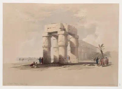Vid Luxor, Thebe. Övre Egypten. av David Roberts