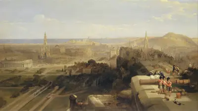 Edinburgh from the Castle av David Roberts