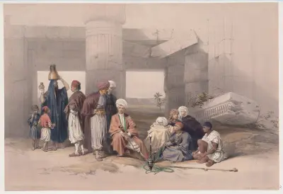 Ingången till Amuns tempel, Thebe av David Roberts