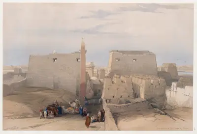 Großer Eingang zum Tempel von Luxor von David Roberts