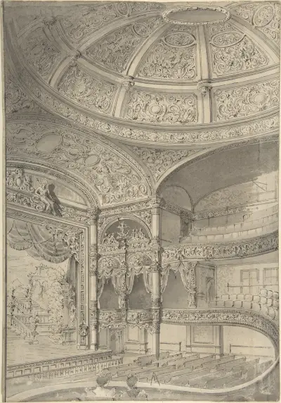 Theaterinterieur von David Roberts