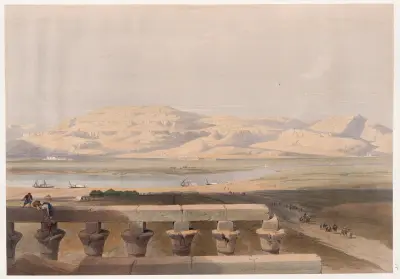 Libyska bergskedjan, från Luxors tempel av David Roberts