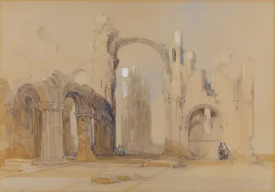 Lindisfarne Priory, Northumberland av David Roberts