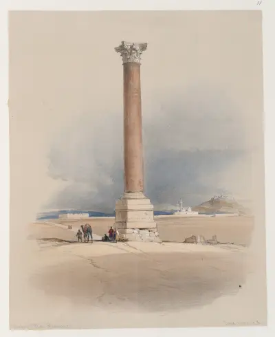 Pompejus pelare, Alexandria av David Roberts