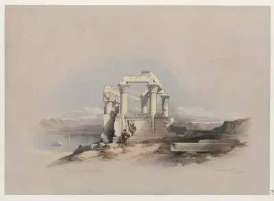 Ruinerna av Kadesh-templet, Nubien av David Roberts