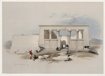 Tempel in Wadi Dâbûd, Nubien von David Roberts