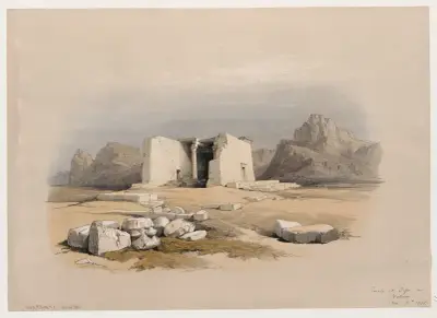 Temple of Tafa, in Nubia. Nov. 16th, 1838. av David Roberts