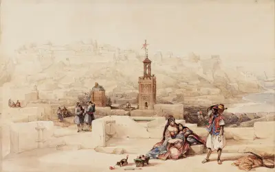 Kasbah i Tanger, Marocko av David Roberts