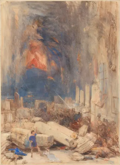 Pompejis förstörelse av David Roberts