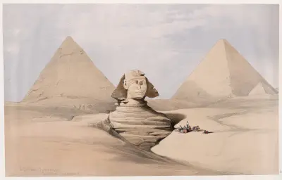 Den stora sfinxen, Giza av David Roberts