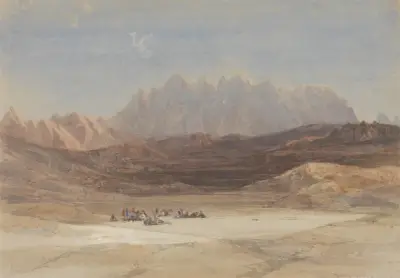 Slätten vid El Raheh, Sinai berg av David Roberts
