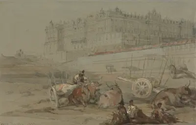 Kungliga palatset, Madrid, 1832 av David Roberts