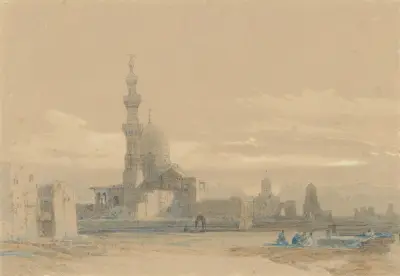 The Tombs of the Caliphs, Cairo av David Roberts