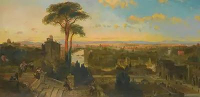 Utsikt över Rom från San Onofrios kloster av David Roberts