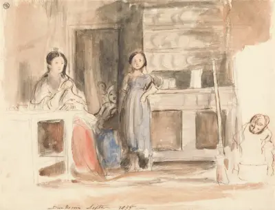 Kitchen Scene; Dunkerrin, September 1835 av Sir David Wilkie