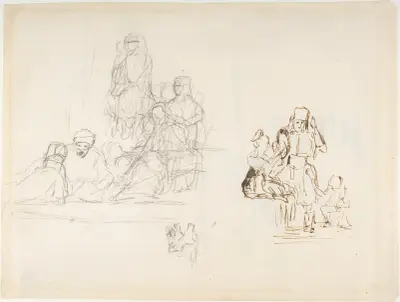 Studier av två grupper av turkiska figurer av Sir David Wilkie