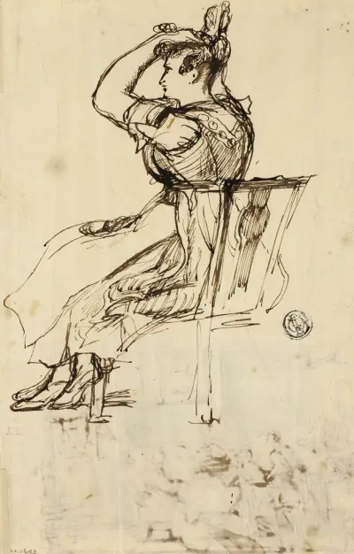Studie för stugtoalett av Sir David Wilkie