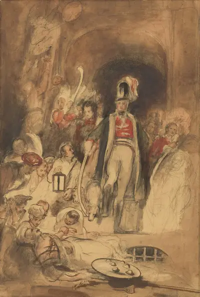 Study for ‘Sir David Baird Discovering the Body of Tipu Sahib’ av Sir David Wilkie