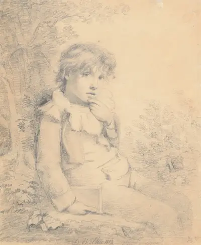 Untitled [portrait of David Frazer] av Sir David Wilkie