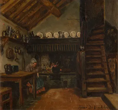 Kitchen av Henri de Braekeleer
