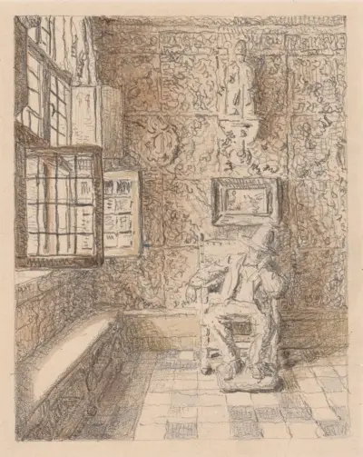 Mannen i stolen av Henri de Braekeleer