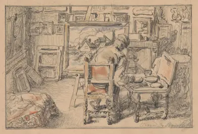 The Retoucher av Henri de Braekeleer