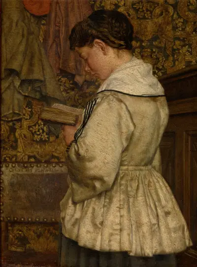 Woman Reading, 1872 av Henri de Braekeleer