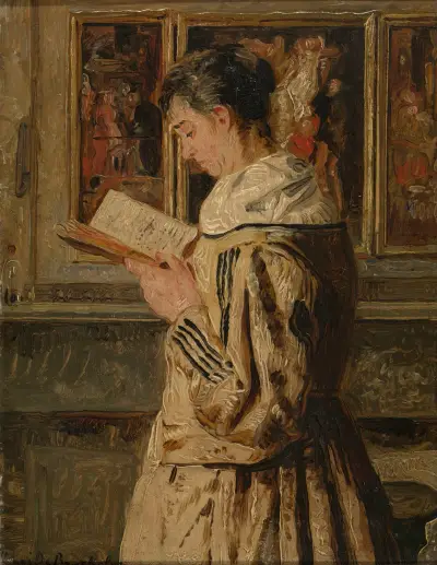 Woman Reading, 1881 – nr 2 av Henri de Braekeleer