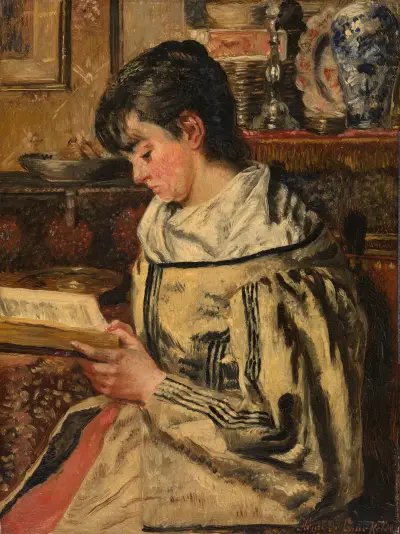 Woman Reading, 1881 – nr 1 av Henri de Braekeleer