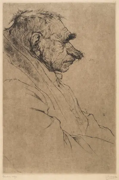En hårig man (Jacobus Alijn) av Jules De Bruycker