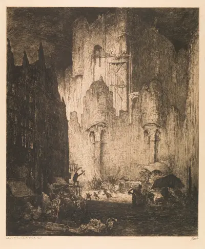 Kring grevens slott i Gent av Jules De Bruycker