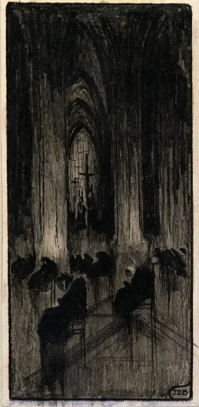 Rysunek do „En Ville Morte” Franza Hellensa, 1905 – nr 2, Jules De Bruycker