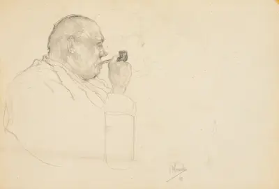 Man med pipa av Jules De Bruycker