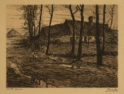 Gammal gård av Jules De Bruycker